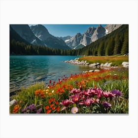 Wildflowers In The Mountains Canvas Print