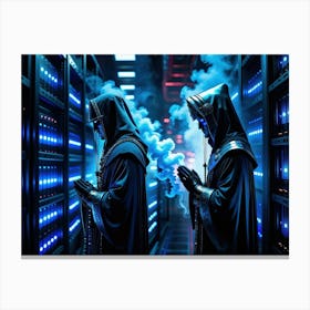 Tech priests prayying to server farms 13 Canvas Print