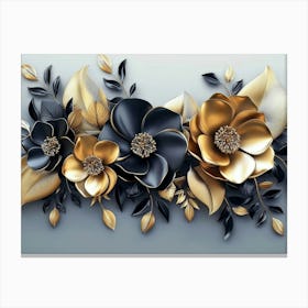 3d Artwork Floral 3 Canvas Print