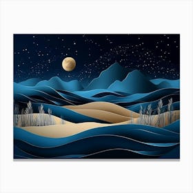 Night Landscape 1 Canvas Print