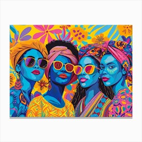 Three Women In Sunglasses 1 Canvas Print