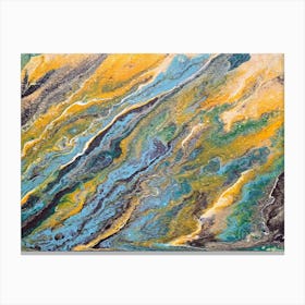 Earth and Water Abstract Painting Canvas Print