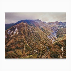 Aerial View Of Mountains Canvas Print