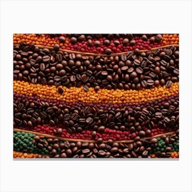 Coffee Beans Background 4 Canvas Print