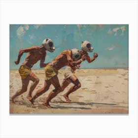 Men Running Desert 2 Fy H Canvas Print