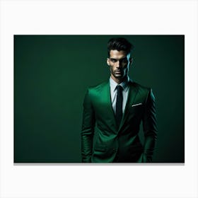 Bussinness Man Green (44) Canvas Print