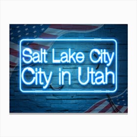 Salt Lake City City In Utah Canvas Print