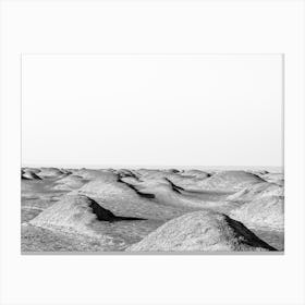Sand Dunes In Black And White Canvas Print