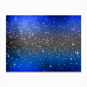 Blue Grey Shades Shining Star Background Canvas Print