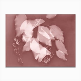 Dusty Rose Leaves Canvas Print