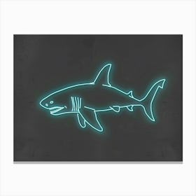 Neon Aqua Wobbegong Shark 6 Canvas Print
