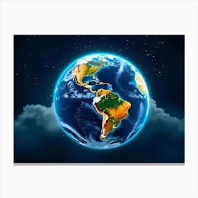 Earth - Earth Stock Videos & Royalty-Free Footage Canvas Print