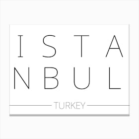 Istanbul Turkey Typography City Country Word Canvas Print
