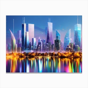 Futuristic Cityscape 31 Canvas Print