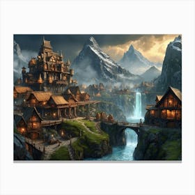 Dwarven Village 1 Canvas Print