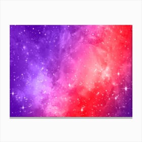 Purple Pink Galaxy Space Background Canvas Print