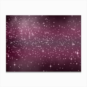 Mist Pink Shining Star Background Canvas Print