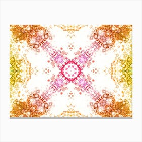 Orange Flower Pattern Canvas Print