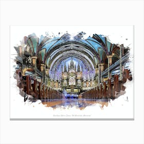 Basilique Notre Dame, Old Montréal, Montréal Canvas Print