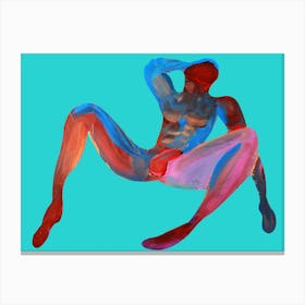Shameless Sinner - adult mature explicit homoerotic gay art male nude man full frontal nude body bedroom Canvas Print