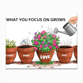 What You Focus On Grows Canvas Print