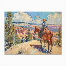 Cowboy In Bryce Canyon Utah 3 Canvas Print