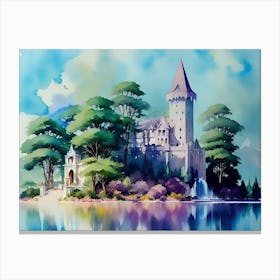 Castle On The Lake Canvas Print