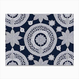 Blue Lace art deco Canvas Print