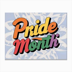 Pride Month Logo Canvas Print