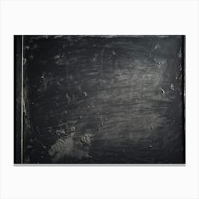 An Extreme Closeup View Of A Smudged Bare Black Slate Chalkboard Revealing The Subtle Nuances Of (4) Canvas Print