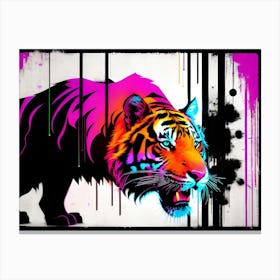 Colorful Tiger 4 Canvas Print