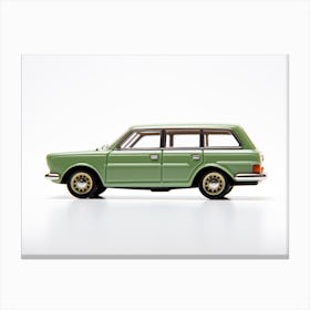 Toy Car 71 Datsun Bluebird 510 Wagon Green Canvas Print