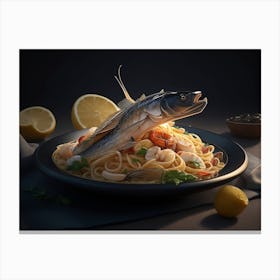 Seafood Pasta Canvas Print