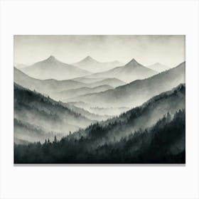 Apex Of The Ancient Mountains Canvas Print