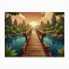 Bridge Over The River Canvas Print