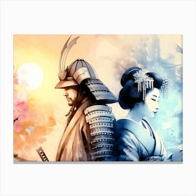 Creativel Geisha Illustration 181 Canvas Print