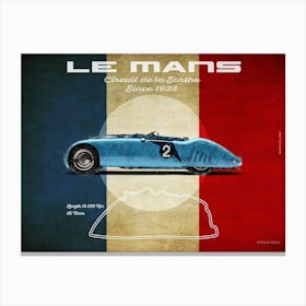 Le Mans Bugatti Tank Landscape Canvas Print