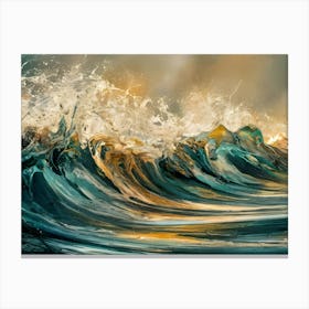 Sea Waves Art Canvas Print