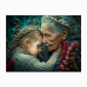 Grandma And Granddaughter Canvas Print