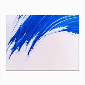 Blue Brush Strokes Canvas Print