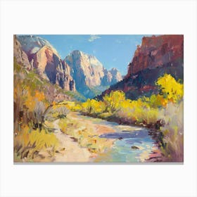 Western Landscapes Zion National Park Utah 3 Canvas Print