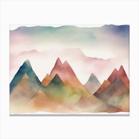 Watercolor Mountains 1 Canvas Print