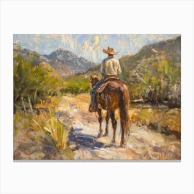 Cowboy In Tucson Arizona 2 Canvas Print