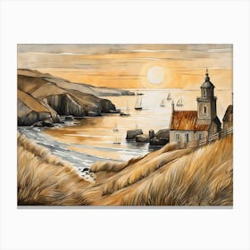 European Coastal Painting (110) Canvas Print