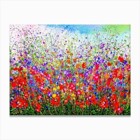 Wildflower celebration Meadows in spring Canvas Print