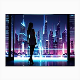 Futuristic Cityscape 1 Canvas Print