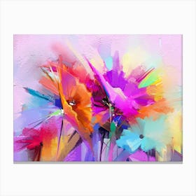 Abstract Flowers 1 Canvas Print