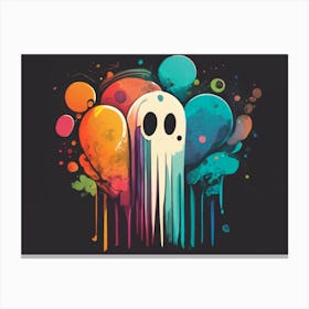 Ghost halloween painitng 01 Canvas Print