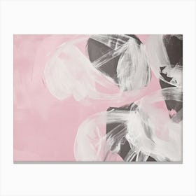 Abstract Pink Grey and White Canvas Print