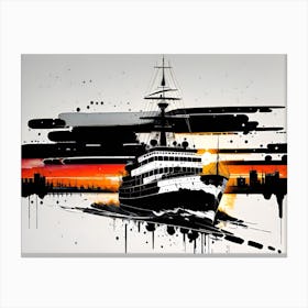 Ship In The Sky Canvas Print